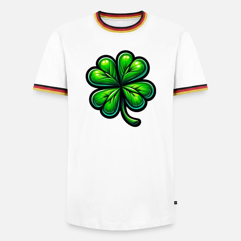 Four-leaf clover - Men's Ringer Shirt - white/tricolour