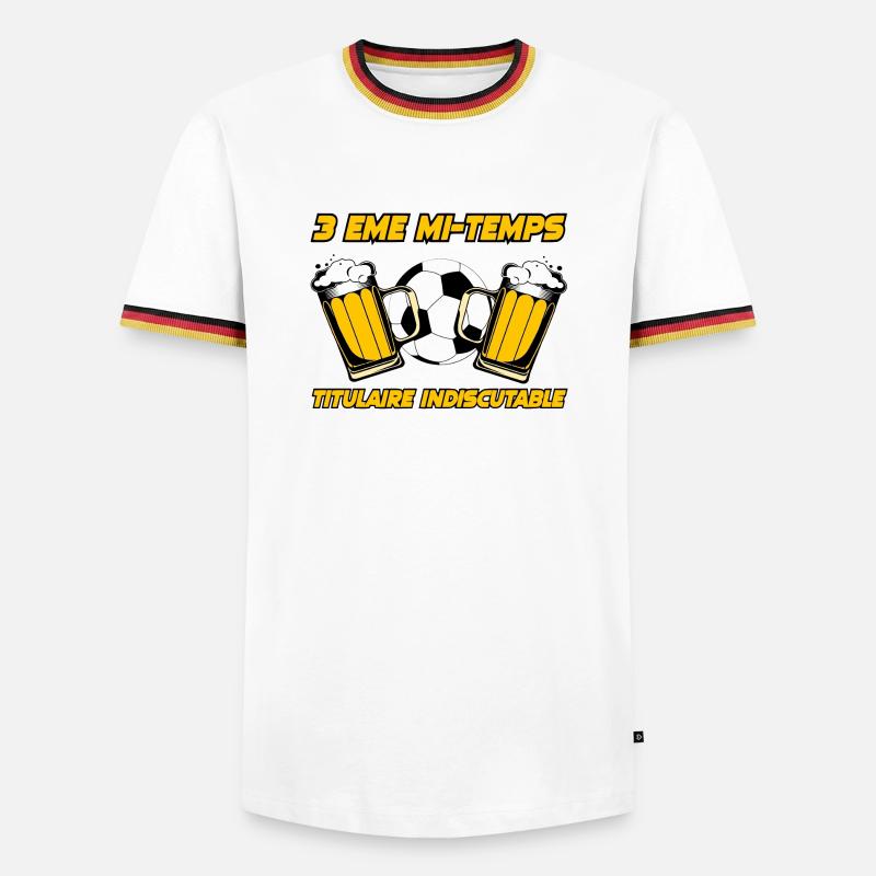 3rd Half - Men's Ringer Shirt - white/tricolour