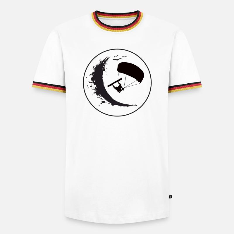Wave Rider Eclipse - Männer Kontrast-T-Shirt - Weiß/Dreifarbig