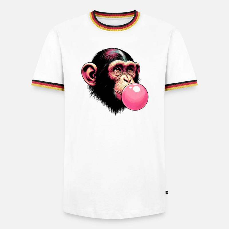 Monkey - Men's Ringer Shirt - white/tricolour