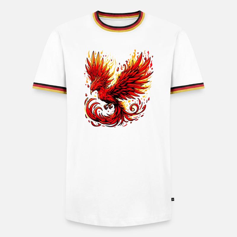 Red Phoenix - Men's Ringer Shirt - white/tricolour