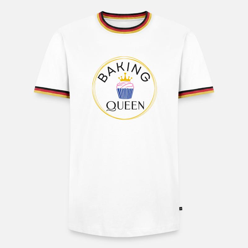 Baking Queen customizable - Men's Ringer Shirt - white/tricolour