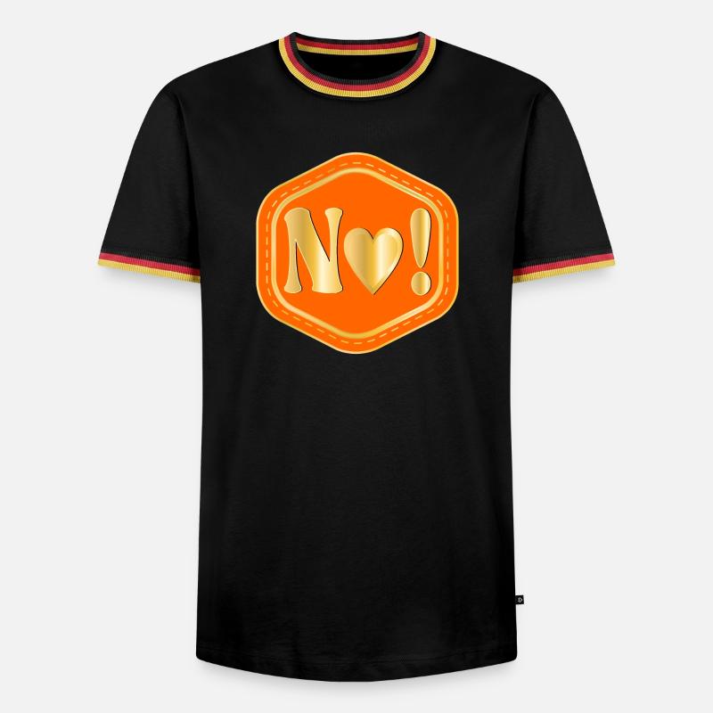 Answer No - Quote Boundaries - Men's Ringer Shirt - black/tricolour