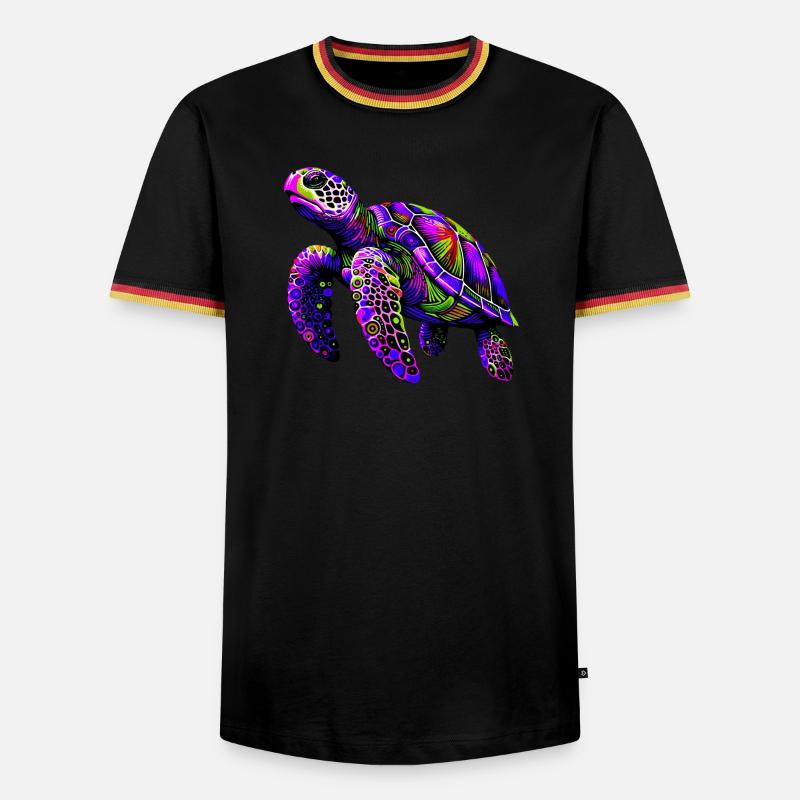 Turtle - Men's Ringer Shirt - white/tricolour