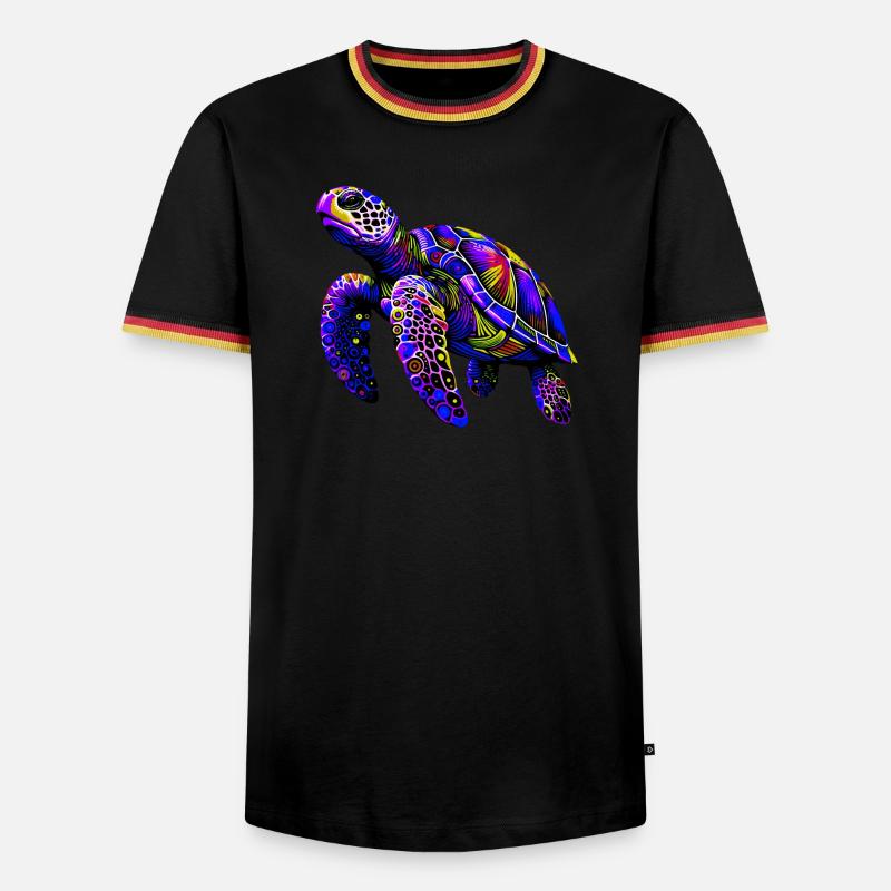Turtle - Men's Ringer Shirt - white/tricolour