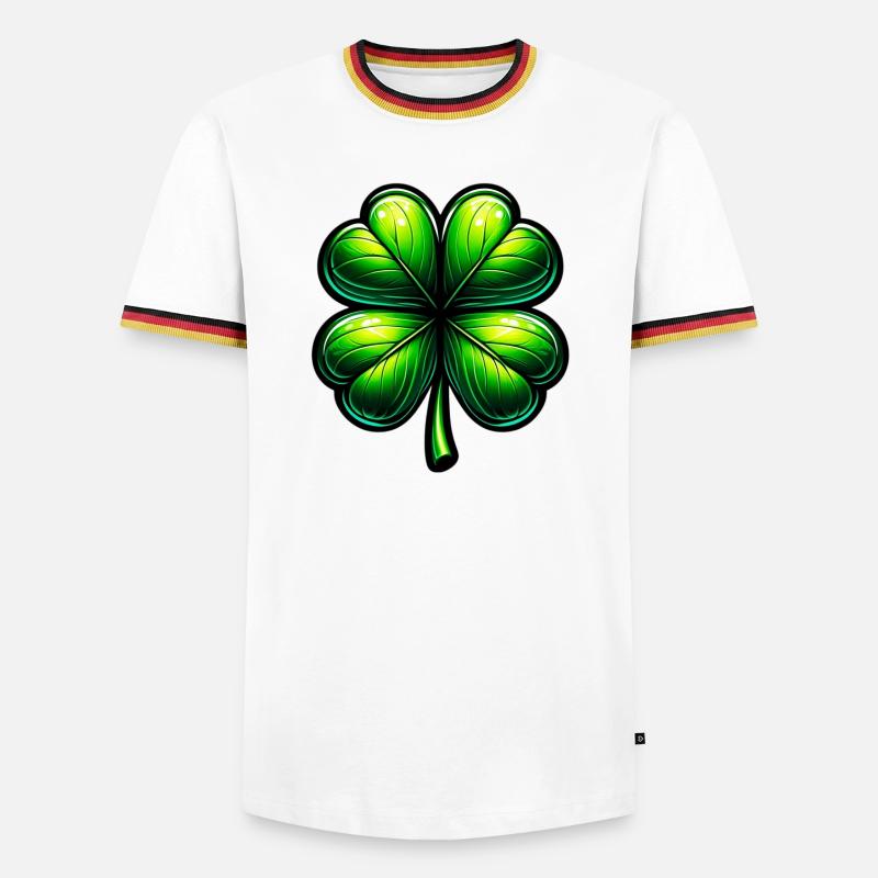 Four-leaf clover - Men's Ringer Shirt - white/tricolour