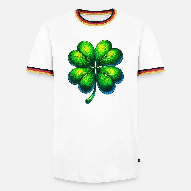 Four-leaf clover - Men's Ringer Shirt - white/tricolour