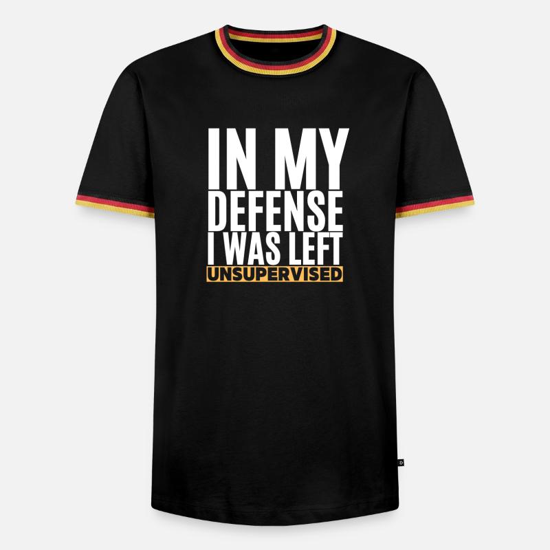 I Was Left Unsupervised - Männer Kontrast-T-Shirt - Schwarz/Dreifarbig