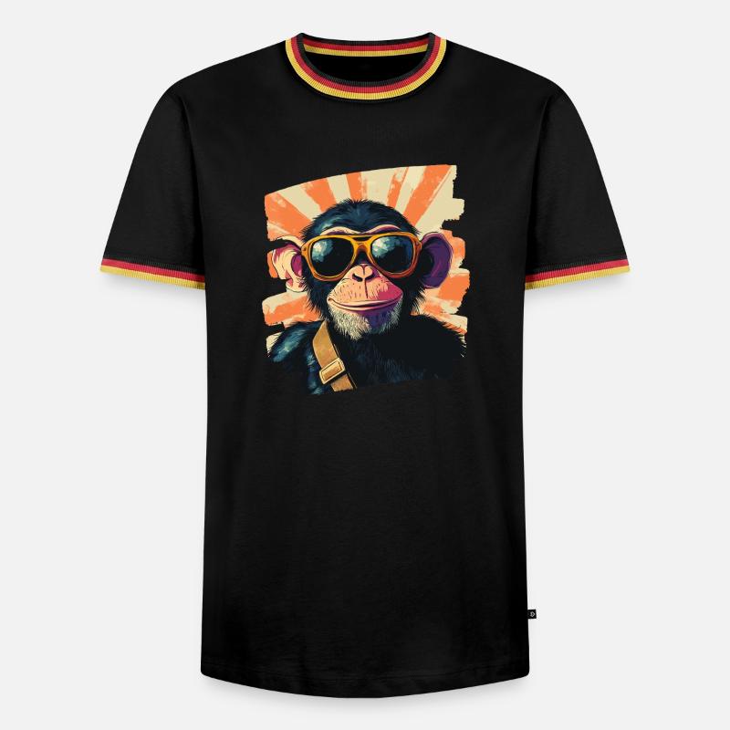 Monkey - Men's Ringer Shirt - white/tricolour