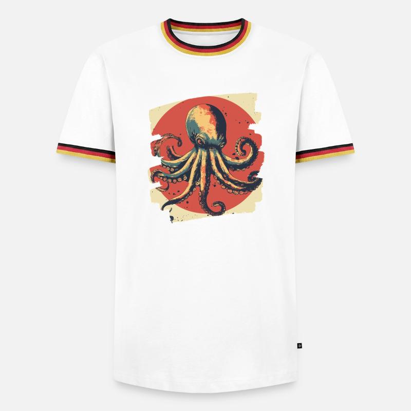 Octopus Octopus - Men's Ringer Shirt - white/tricolour