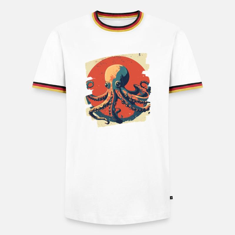 Octopus Octopus - Men's Ringer Shirt - white/tricolour