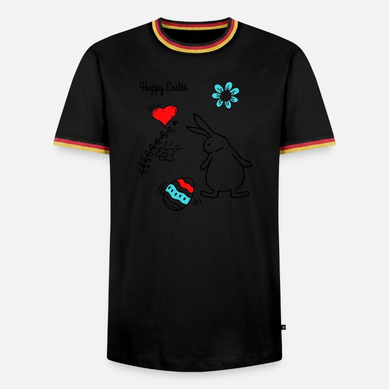 Happy Easter - Men's Ringer Shirt - black/tricolour