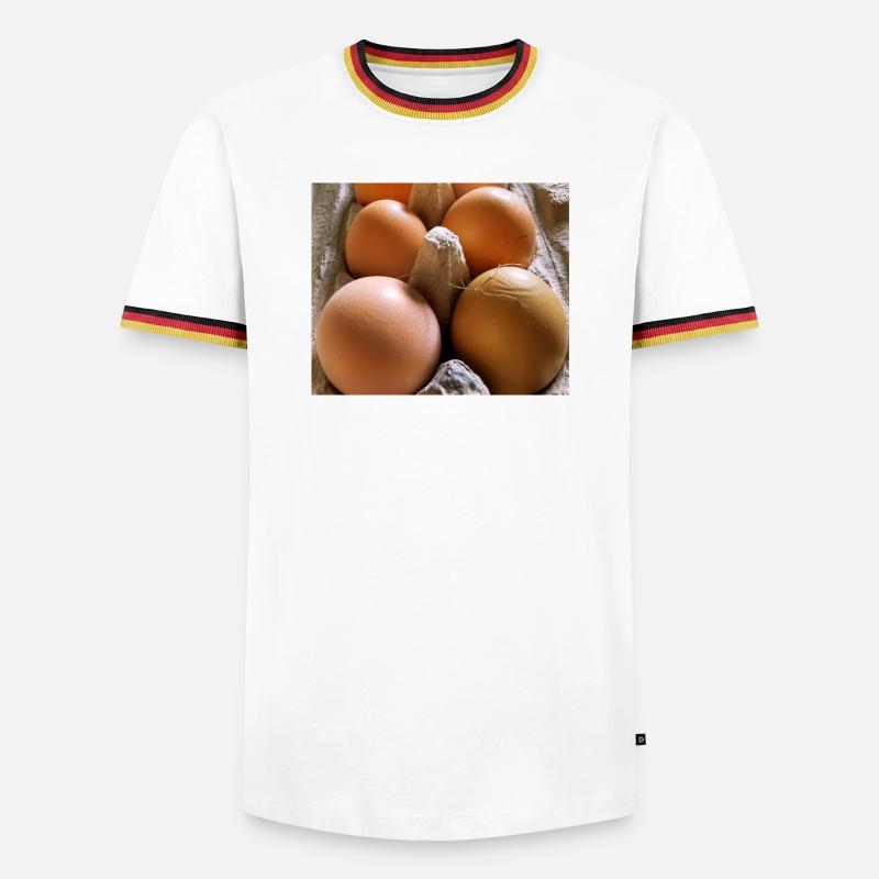 Eggs - Men's Ringer Shirt - white/tricolour