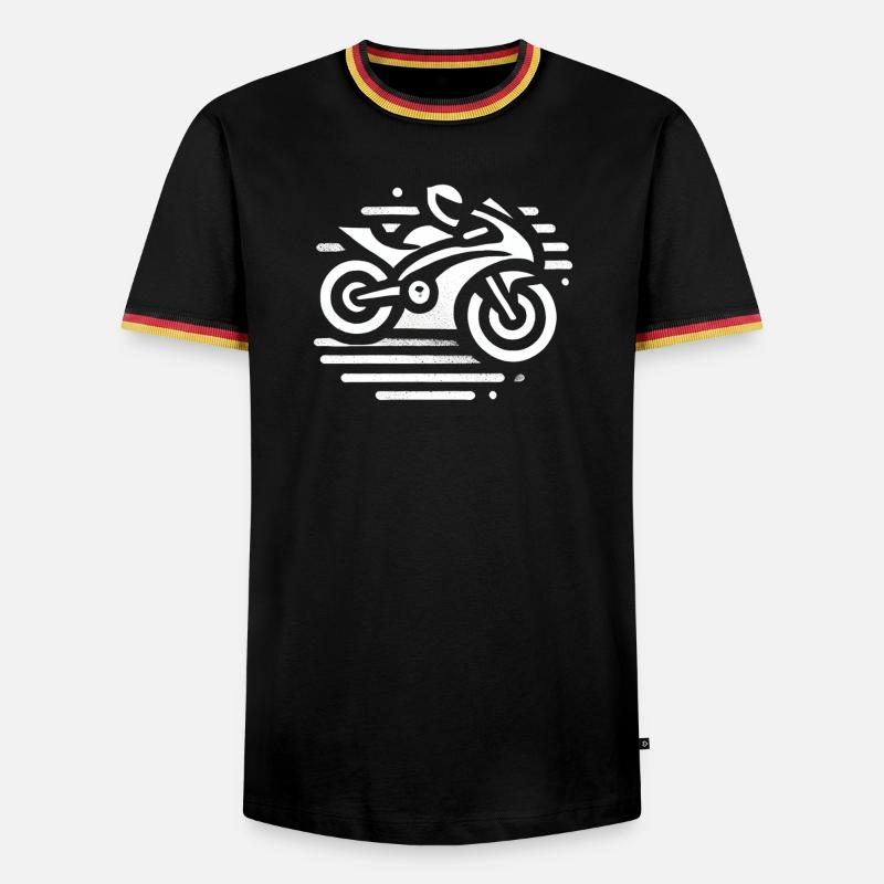 motorcycle - Men's Ringer Shirt - black/tricolour