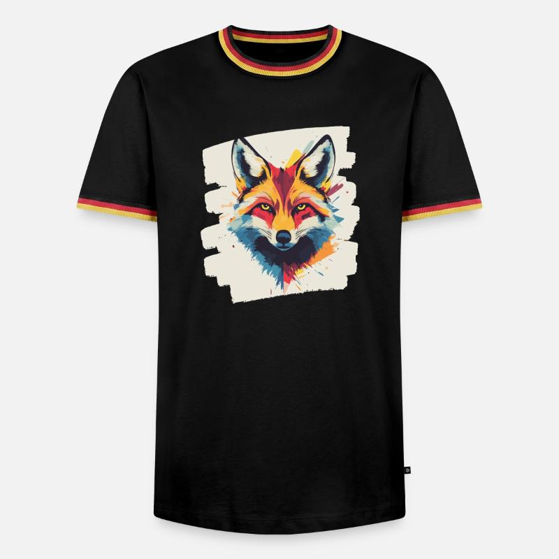 Fox - Men's Ringer Shirt - black/tricolour