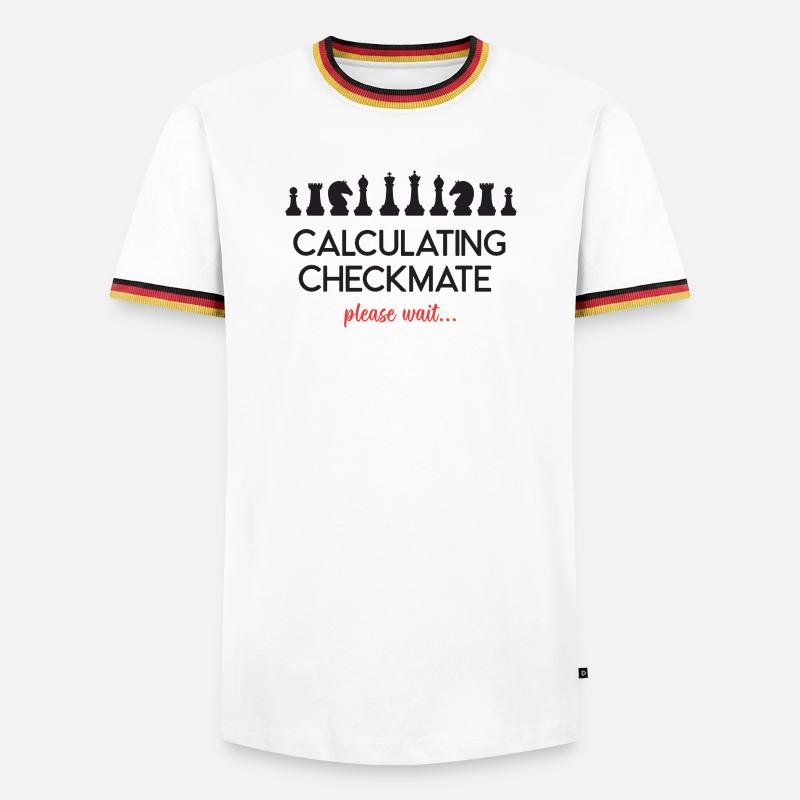 Chess - Calculating Checkmate. Please Wait... - Men's Ringer Shirt - white/tricolour