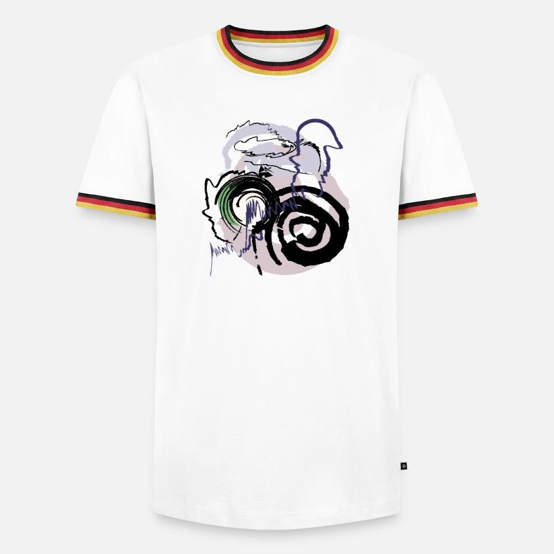 Abstract pattern - Men's Ringer Shirt - white/tricolour