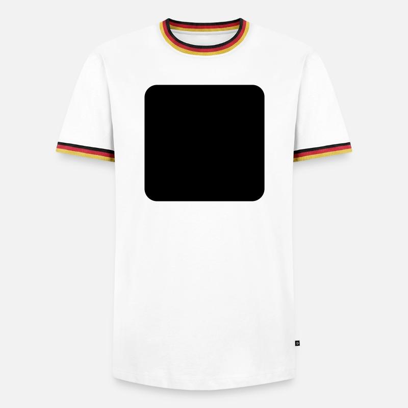 rounded square - Men's Ringer Shirt - white/tricolour