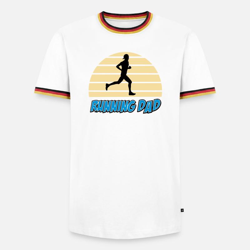 Running dad - Men's Ringer Shirt - white/tricolour