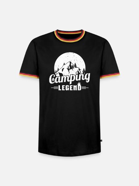 Mountain Camping Legend Design - Men's Ringer Shirt - black/tricolour