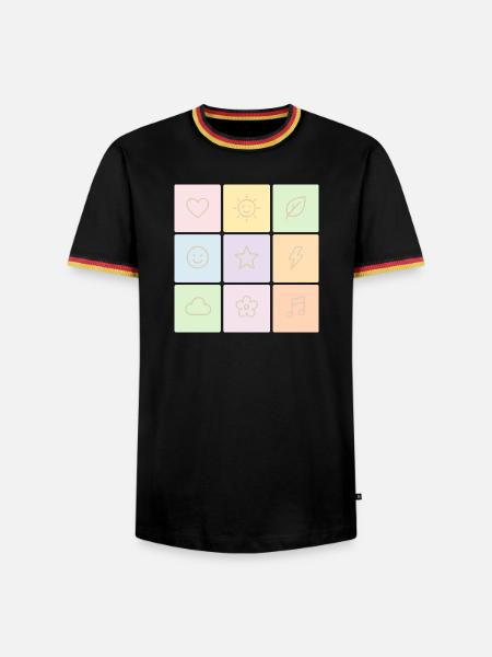 Pastel Bento Vibes - Men's Ringer Shirt - black/tricolour