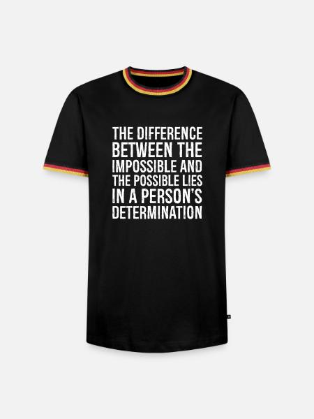 la différence entre l’impossible et le - T-shirt contrasté Homme - noir/tricolore