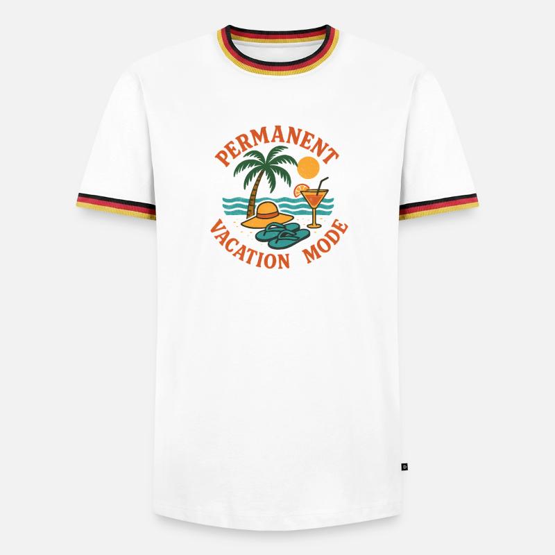 Permanent Vacation Retro Mode - Men's Ringer Shirt - white/tricolour