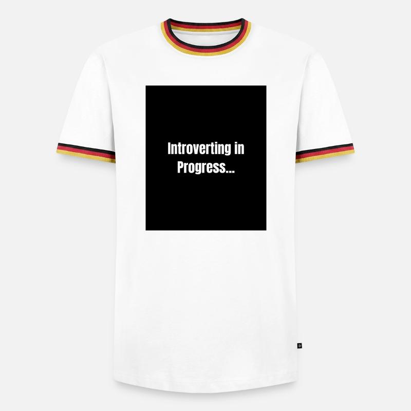 Introverting – Quiet Mode ON - Men's Ringer Shirt - white/tricolour