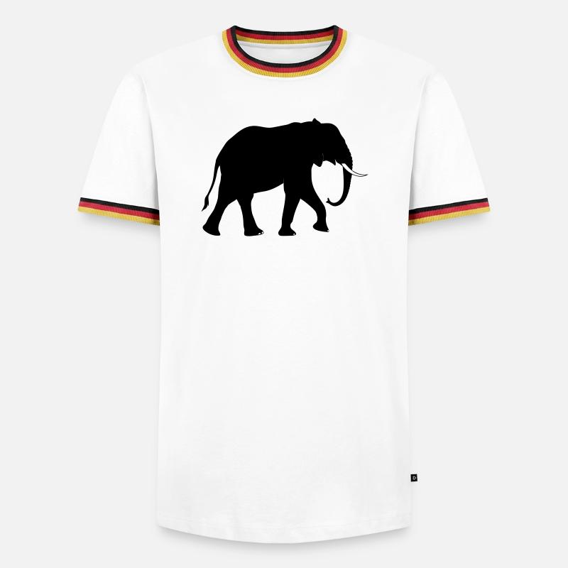 Geometric Solar Eclipse Abstract Print - Men's Ringer Shirt - white/tricolour