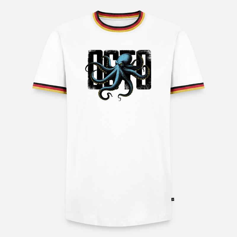 Stylized Octopus - Men's Ringer Shirt - white/tricolour