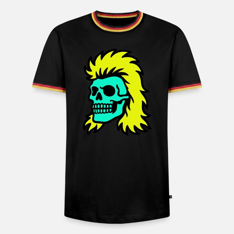 Crâne de mulet - T-shirt contrasté Homme - noir/tricolore