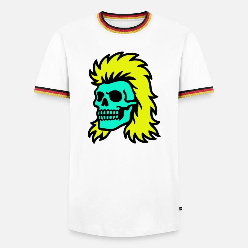 Mullet Skull - Men's Ringer Shirt - white/tricolour