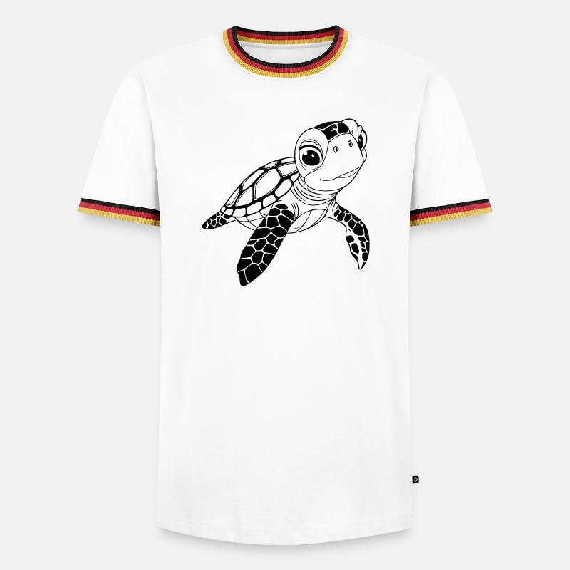 Turtle - Men's Ringer Shirt - white/tricolour