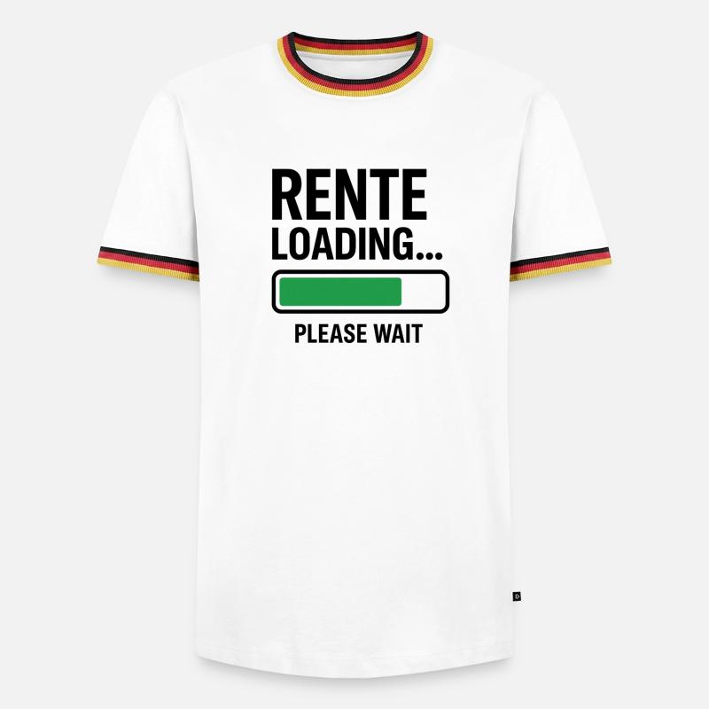 Rente Loading please wait - Men's Ringer Shirt - white/tricolour