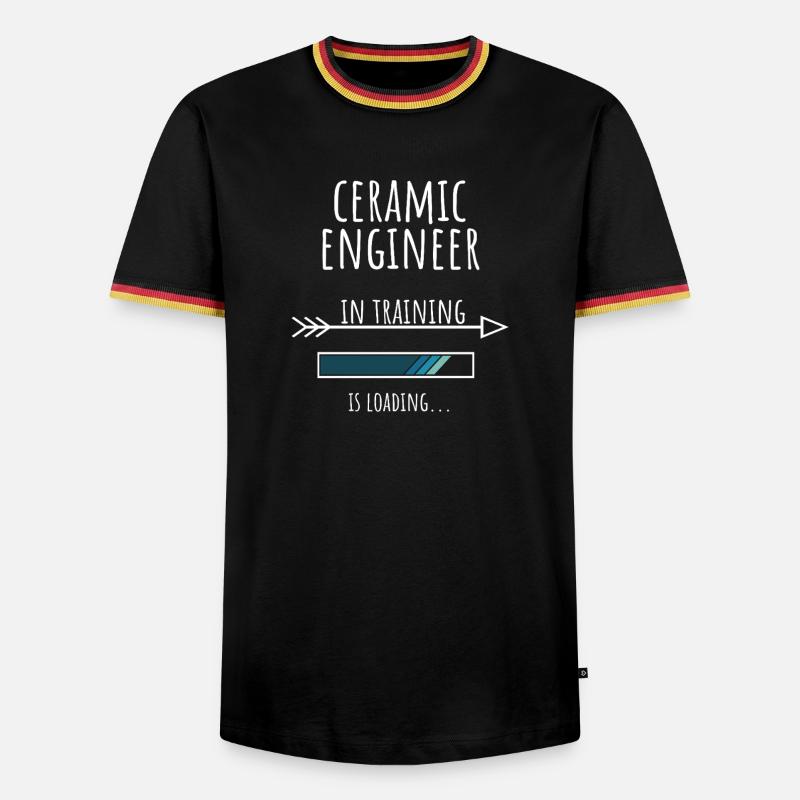 Ceramic Engineer Gift Profession Education - Men's Ringer Shirt - black/tricolour