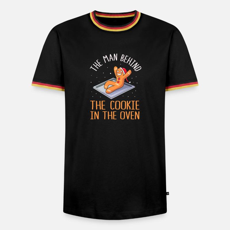Werdende Väter Werdender Papa - Männer Kontrast-T-Shirt - Schwarz/Dreifarbig