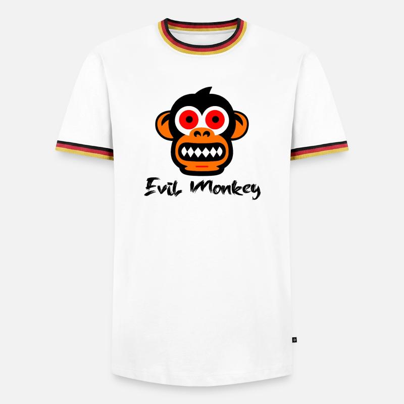 Evil monkey - Men's Ringer Shirt - white/tricolour