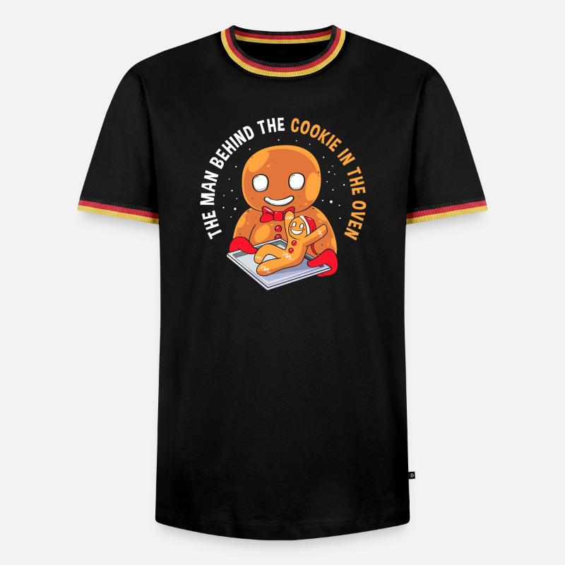 Werdende Väter Werdender Papa - Männer Kontrast-T-Shirt - Schwarz/Dreifarbig