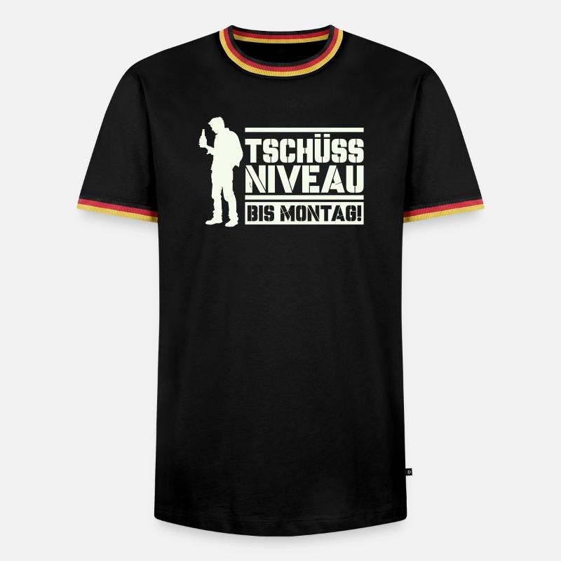 Bye bye level until Monday - Men's Ringer Shirt - black/tricolour