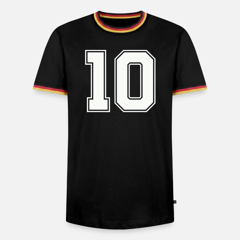 10 - Men's Ringer Shirt - black/tricolour
