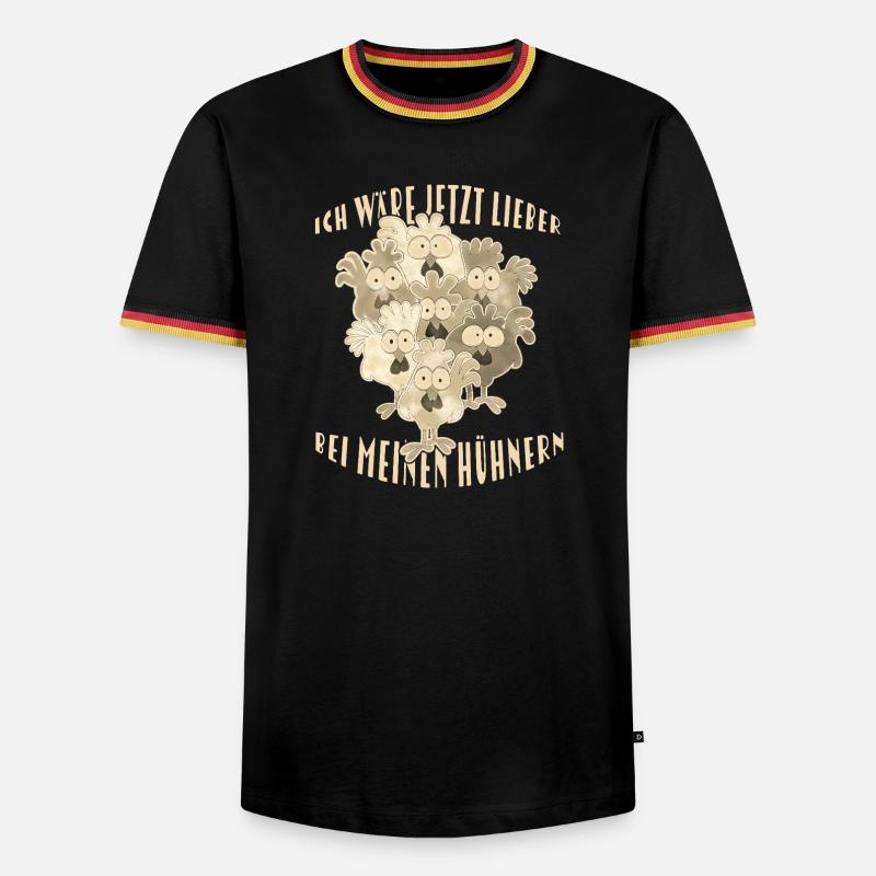 Chickens Saying - Men's Ringer Shirt - black/tricolour