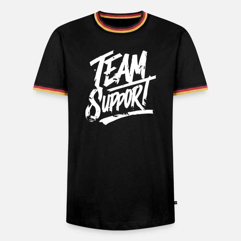 Team Support Association - Men's Ringer Shirt - black/tricolour