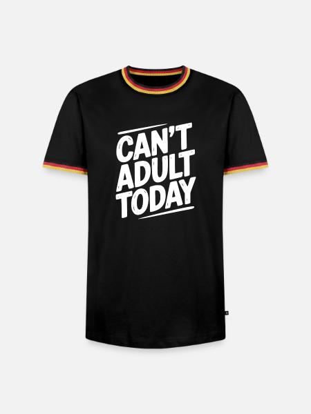 Kann heute nicht erwachsen werden - Männer Kontrast-T-Shirt - Schwarz/Dreifarbig