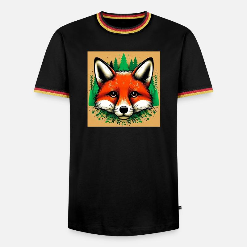 fox - Men's Ringer Shirt - white/tricolour