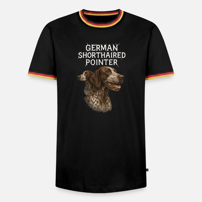 German Shorthaired Pointer - Men's Ringer Shirt - black/tricolour