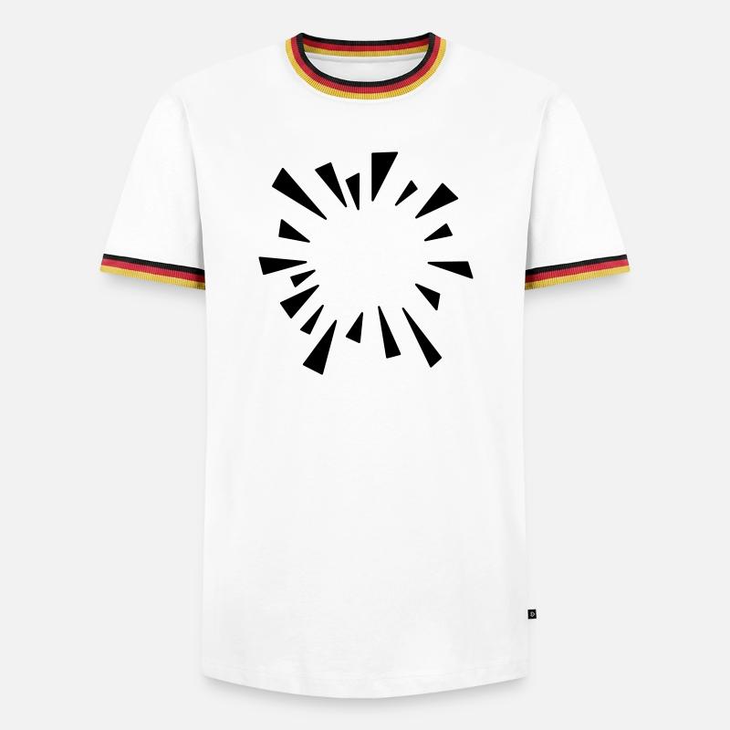 Comic Effect Burst Balloon - Men's Ringer Shirt - white/tricolour