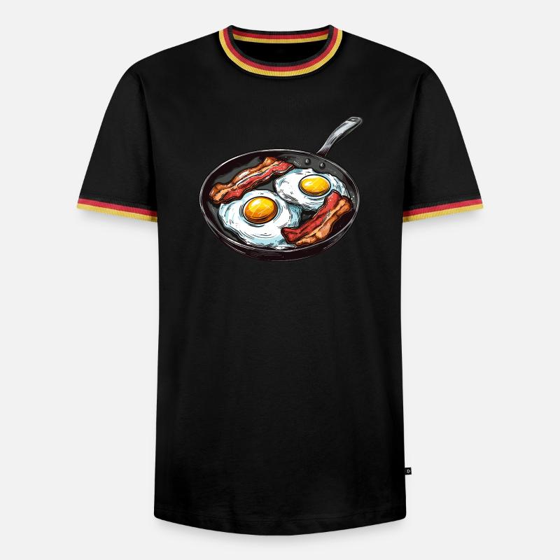 Kitchen Magic Breakfast Motif - Men's Ringer Shirt - black/tricolour