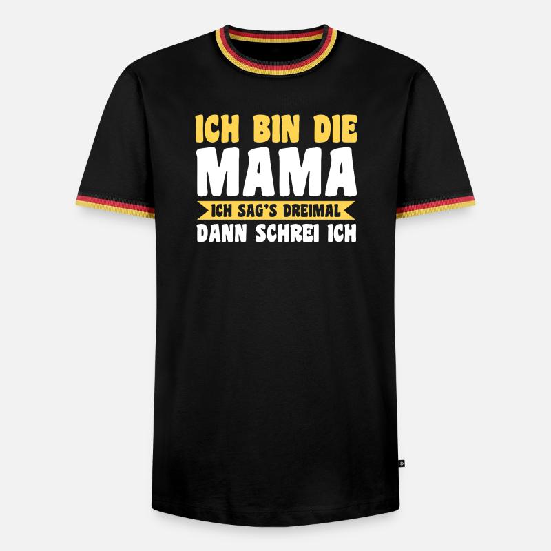 Mutter Team Mama - Männer Kontrast-T-Shirt - Schwarz/Dreifarbig