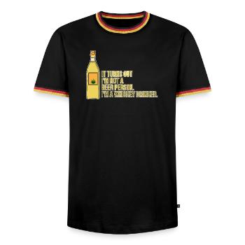 Whiskey Saying Whiskey Drinker Whiskey Lovers - Men's Ringer Shirt - black/tricolour - Front - AI Model Male 178 light (178cm) & AI Model Male 185 light (185cm)