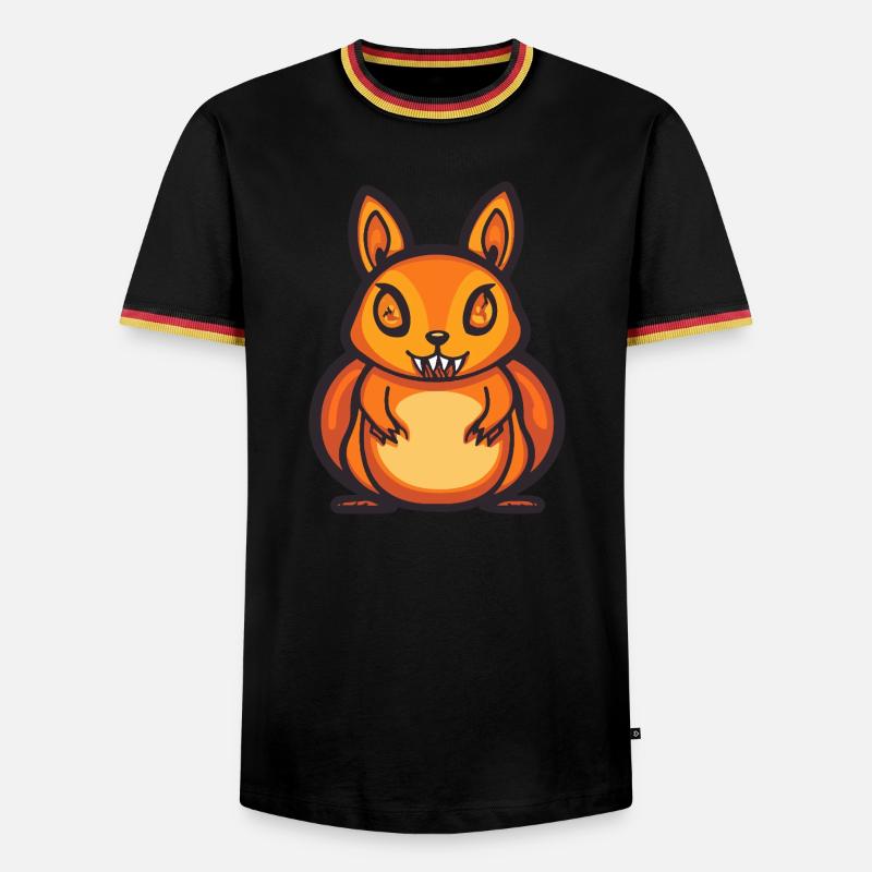 Squirrel Halloween Comic Funny - Men's Ringer Shirt - white/tricolour
